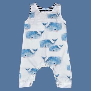 Whale Baby Jumpsuit Size 90  12-18 mo